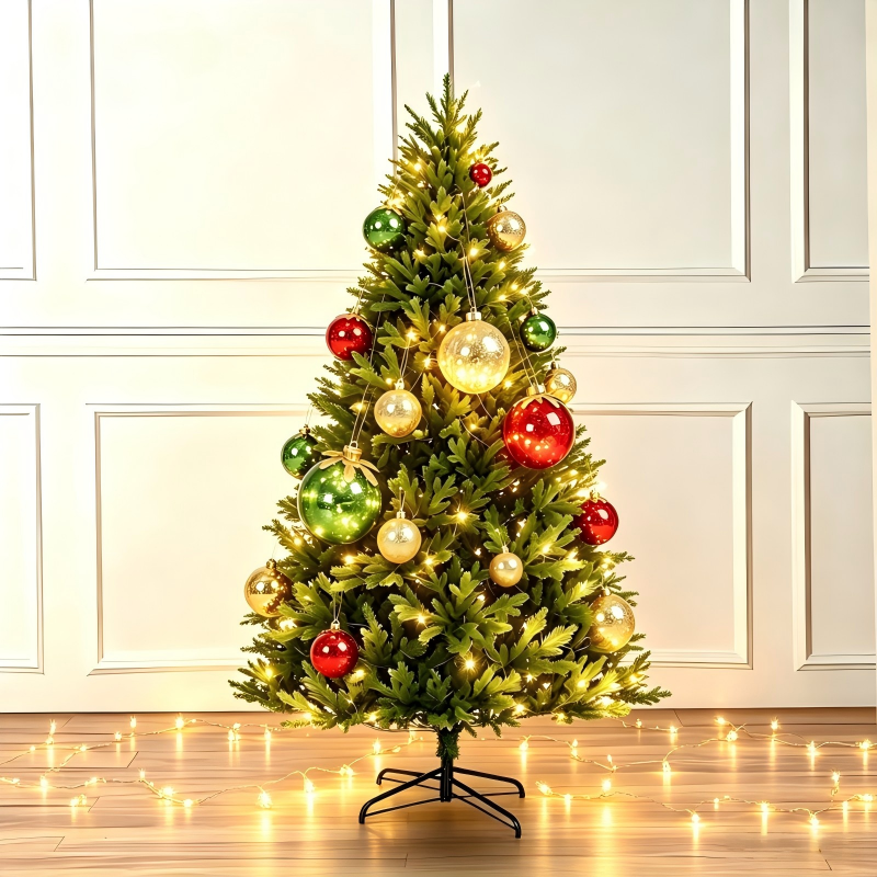 6" Lighted Mercury Glass Christmas Ball Ornament, LED Large Christmas Ornament for Tree & Outdoor