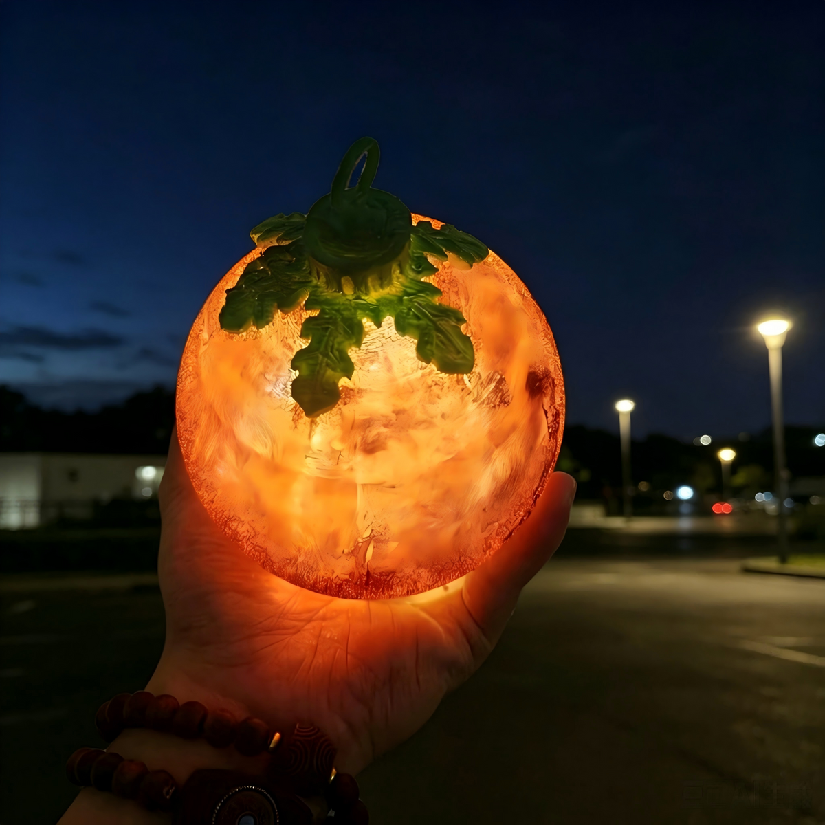 6" Lighted Mercury Glass Christmas Ball Ornament, LED Large Christmas Ornament for Tree & Outdoor