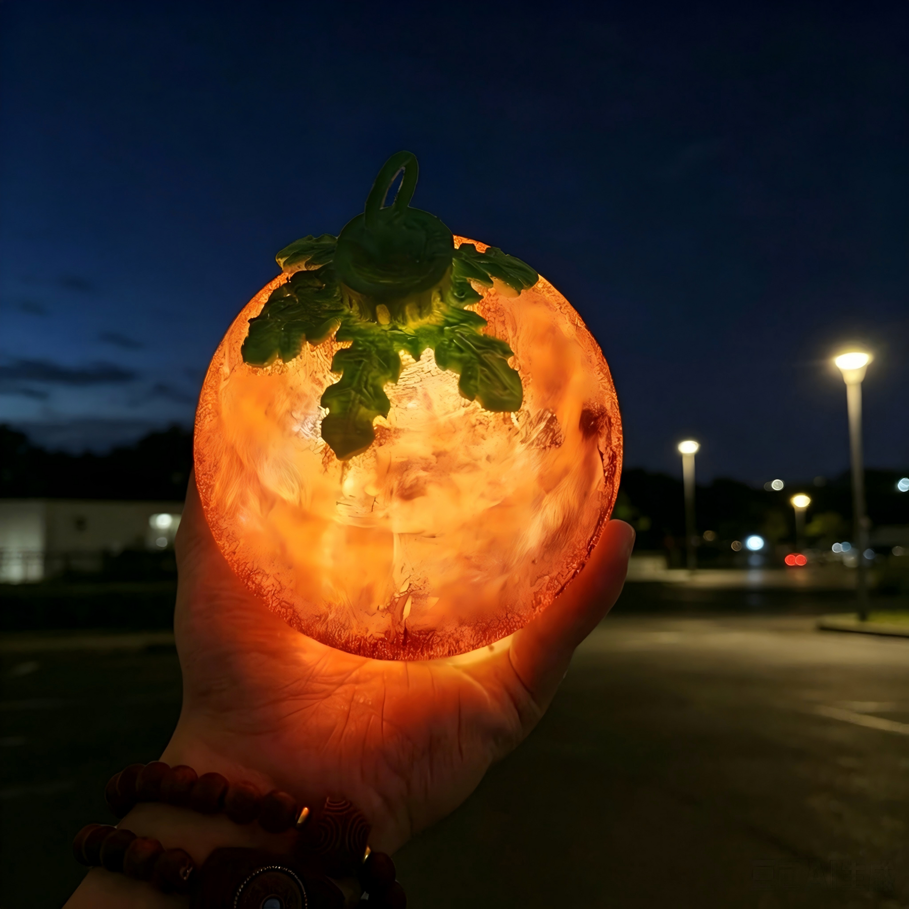 6" Lighted Mercury Glass Christmas Ball Ornament, LED Large Christmas Ornament for Tree & Outdoor