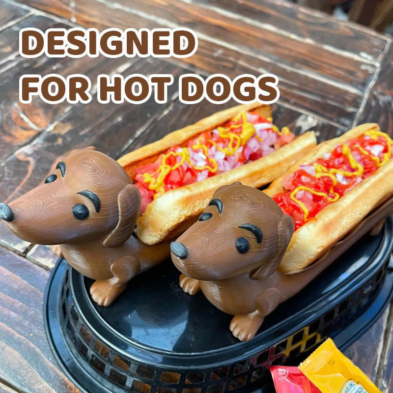 Dachshund Hot Dog Holder, Cute Sausage Dog Shaped Hot Dog Tray for Party