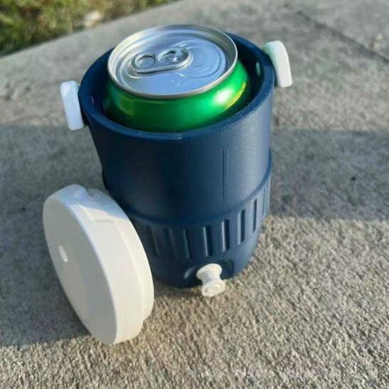 Portable Insulated Beverage Cooler, Mini Water Jug with Tap for Outdoor Camping & Picnic