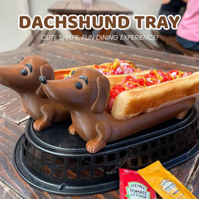 Dachshund Hot Dog Holder, Cute Sausage Dog Shaped Hot Dog Tray for Party