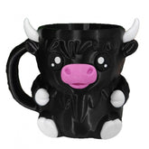 Highland Cow Ice Cream Pint Holder, Cute Silicone Freezer Bowl with Spoon Slots