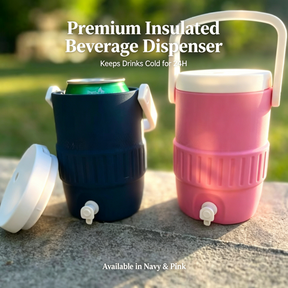 Portable Insulated Beverage Cooler, Mini Water Jug with Tap for Outdoor Camping & Picnic