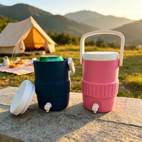 Portable Insulated Beverage Cooler, Mini Water Jug with Tap for Outdoor Camping & Picnic