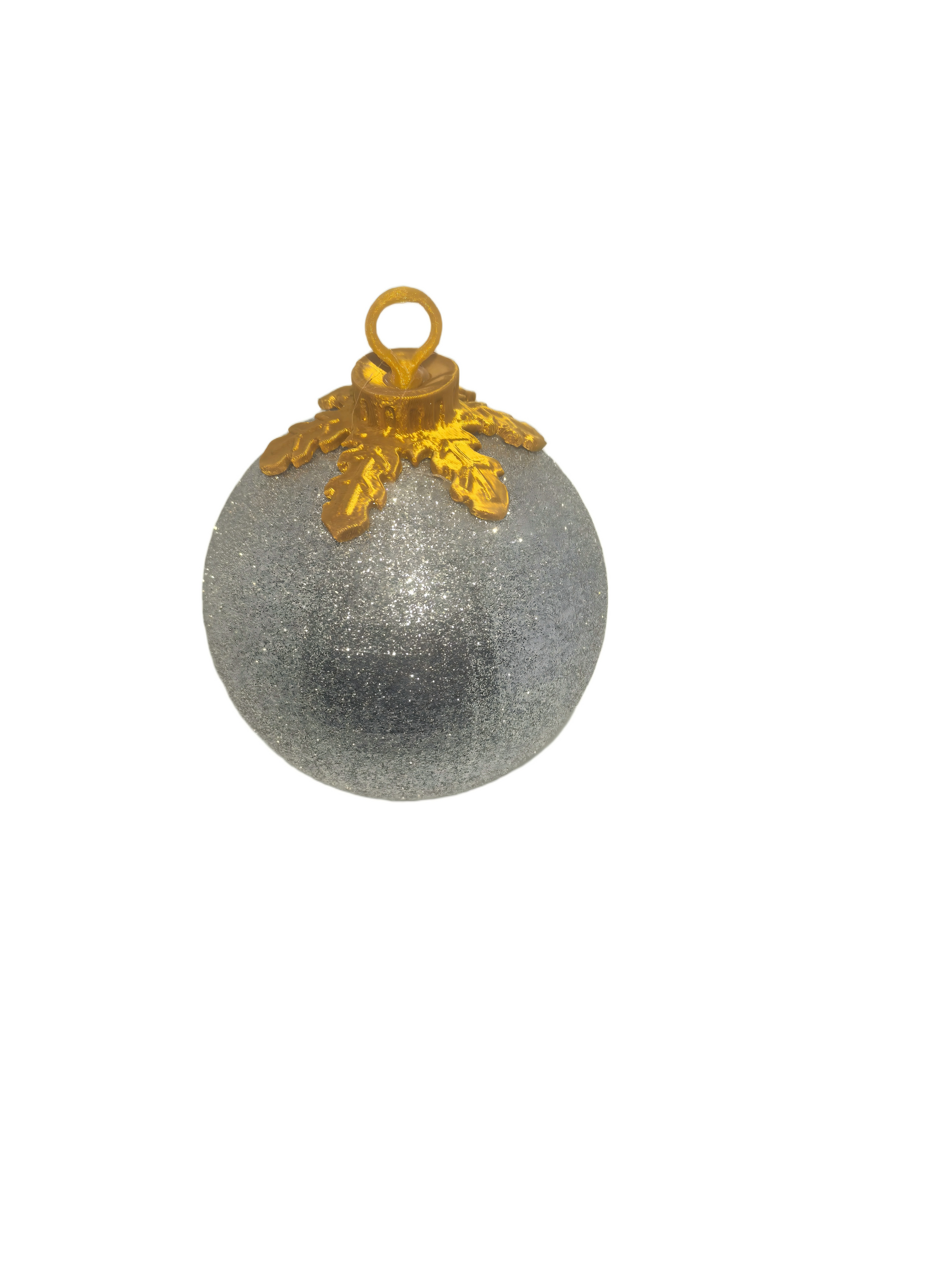 6" Lighted Mercury Glass Christmas Ball Ornament, LED Large Christmas Ornament for Tree & Outdoor