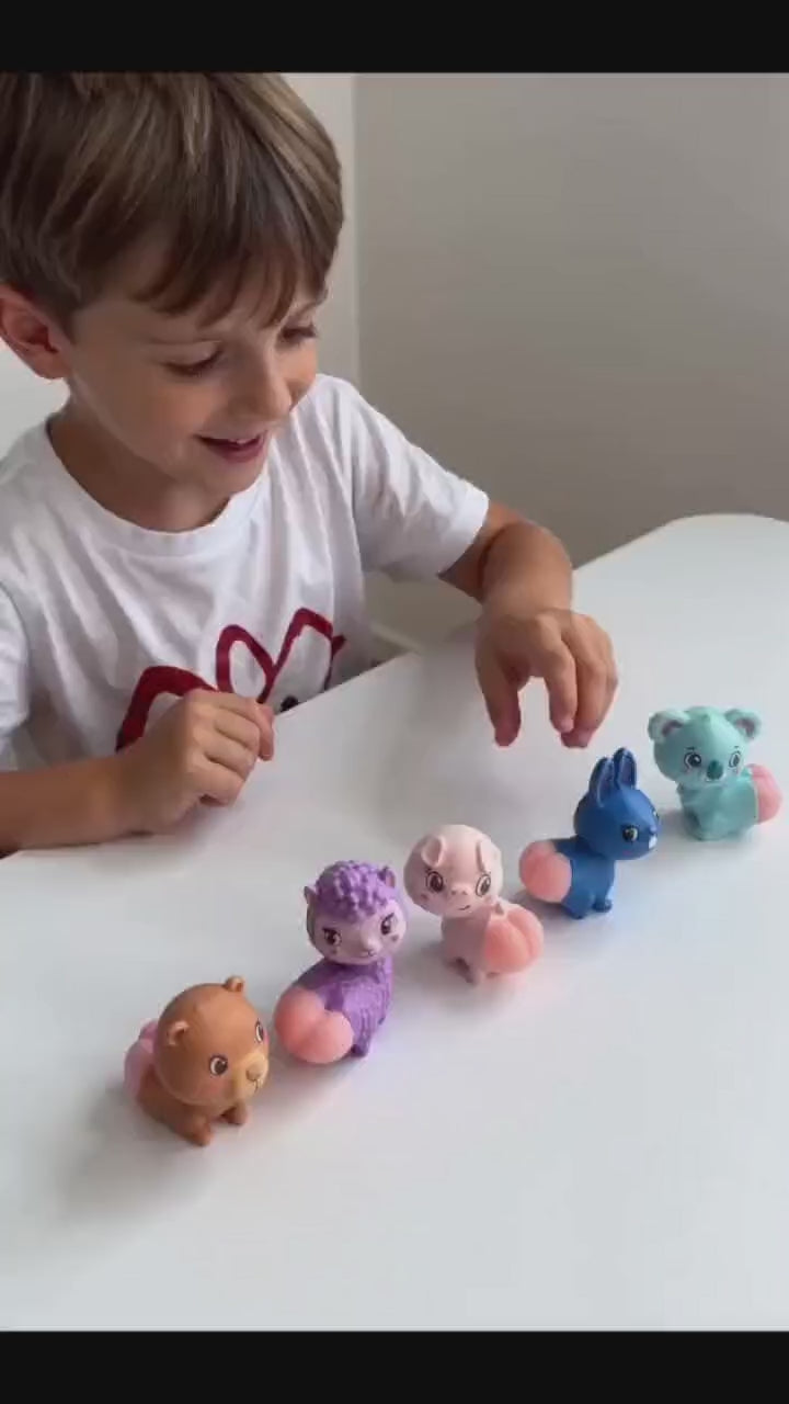 5pcs Animal Butt Squishy Toys, Soft Slow Rising Squeeze Toys for Stress Relief