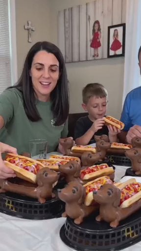 Dachshund Hot Dog Holder, Cute Sausage Dog Shaped Hot Dog Tray for Party